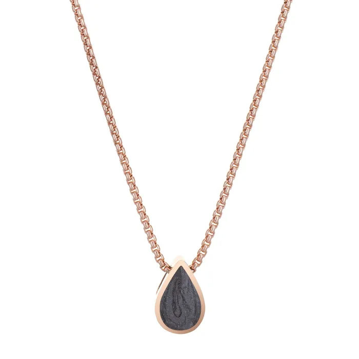 closebymejewelry Necklaces Small Sliding Pear Cremation Necklace in 14K Rose Gold closebymejewelry Necklaces Small Sliding Pear Cremation Necklace in 14K Rose Gold