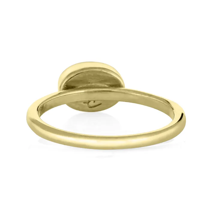 closebymejewelry Rings Lateral Oval Stacking Cremation Ring in 14K Yellow Gold