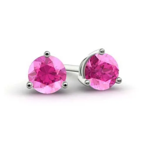 deBebians Pink Sapphire Stud Earrings Earrings
