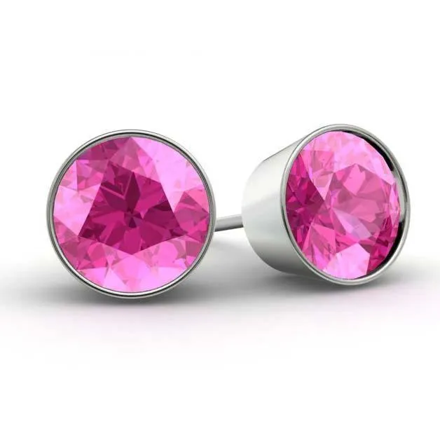 deBebians Pink Sapphire Stud Earrings Earrings