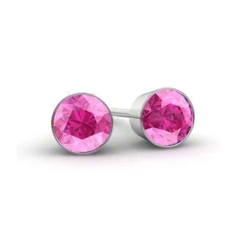 deBebians Pink Sapphire Stud Earrings Earrings