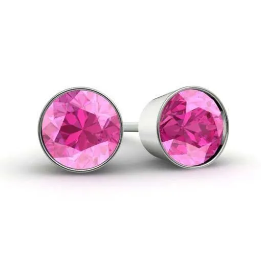 deBebians Pink Sapphire Stud Earrings Earrings