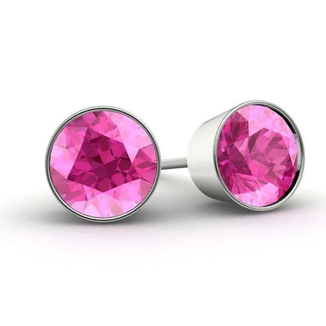deBebians Pink Sapphire Stud Earrings Earrings
