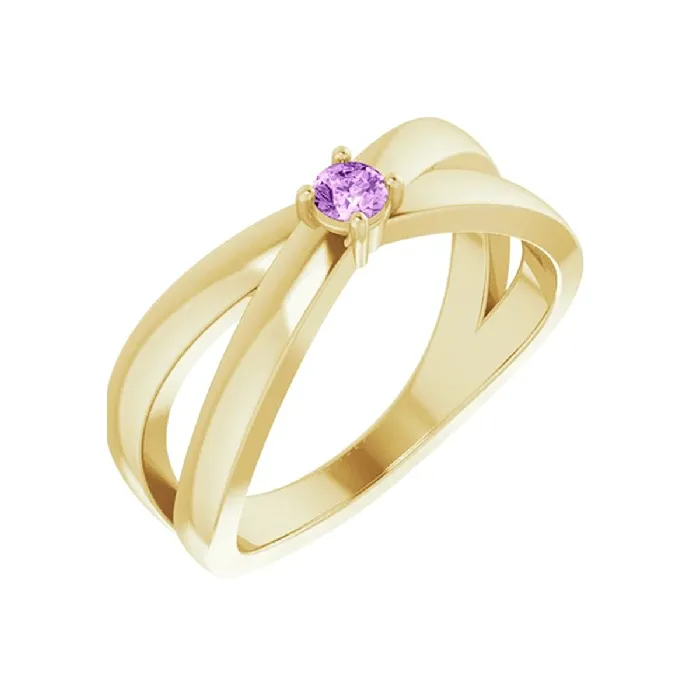 deBebians Rings 14k Mothers Ring with One Personalized Birthstone