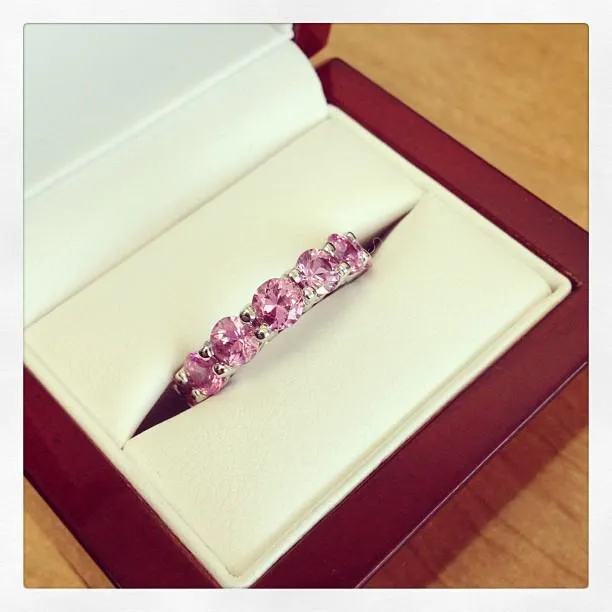 deBebians Rings 500 cttw Pink Sapphire Eternity Ring