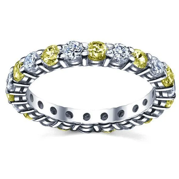 deBebians Rings Diamonds and Yellow Sapphire Eternity Ring