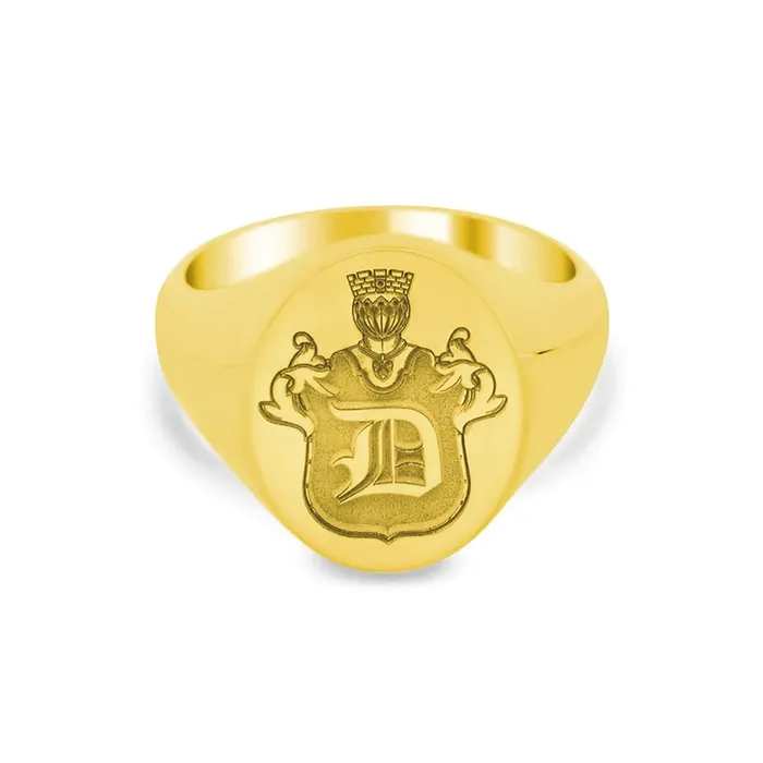 deBebians Rings Knights Crest Single Initial Monogram Signet Ring for Women deBebians Rings Knights Crest Single Initial Monogram Signet Ring for Women