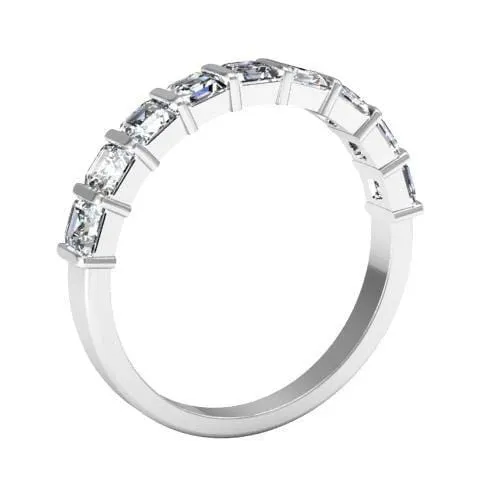 deBebians Rings Nine Diamond Ring with Bar Set Asscher deBebians Rings Nine Diamond Ring with Bar Set Asscher