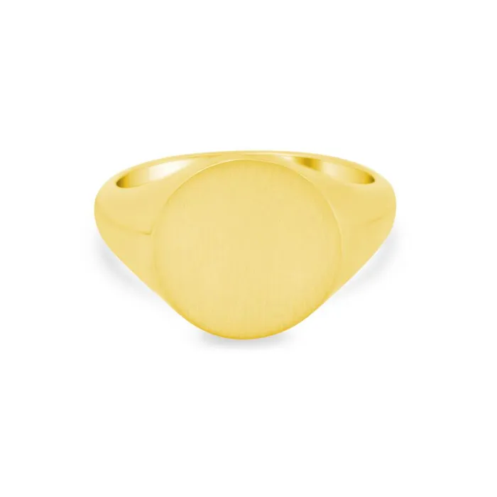 deBebians Rings Womens Round Signet Ring Large