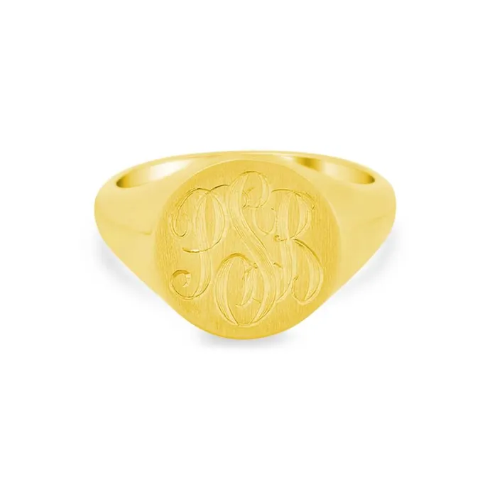 deBebians Rings Womens Round Signet Ring Large