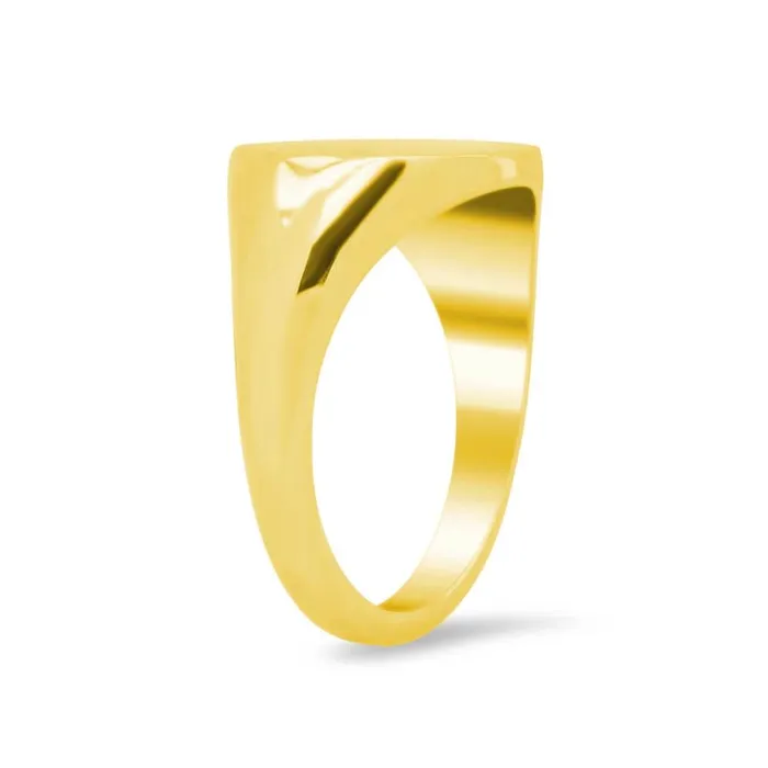 deBebians Rings Womens Round Signet Ring Large