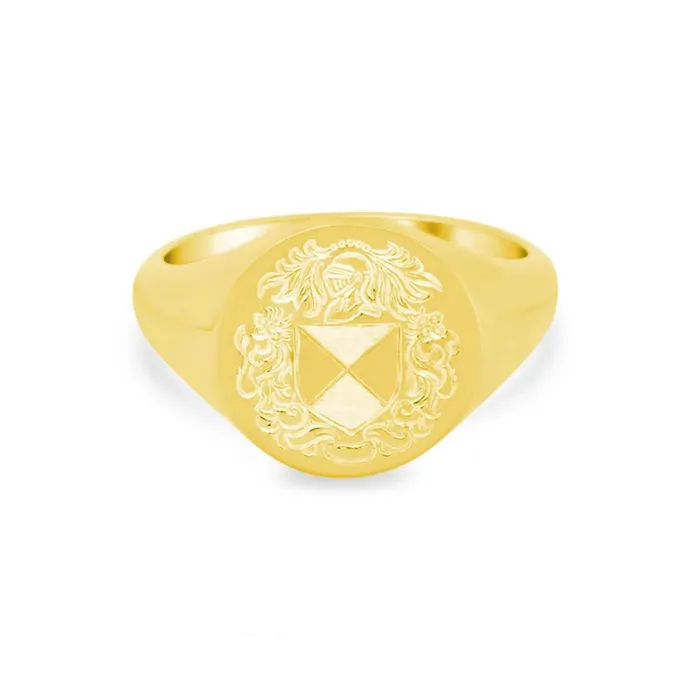 deBebians Rings Womens Round Signet Ring Large