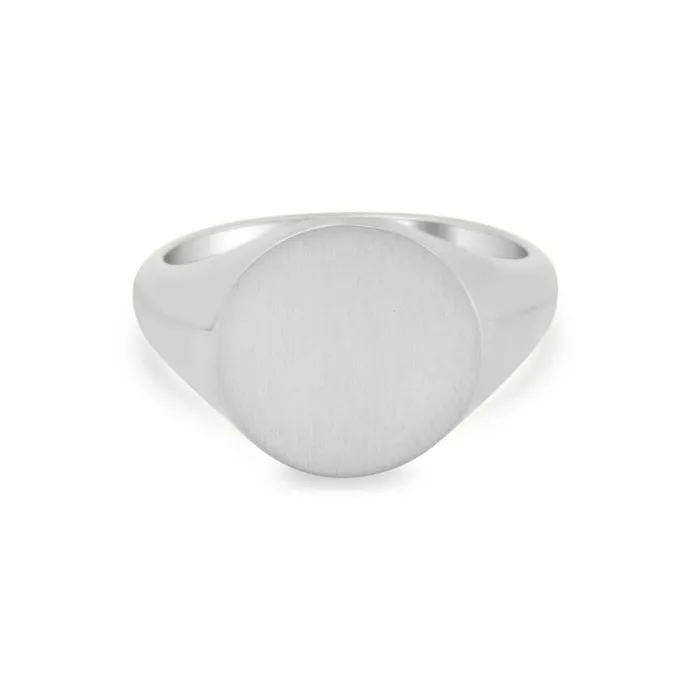 deBebians Rings Womens Round Signet Ring Large