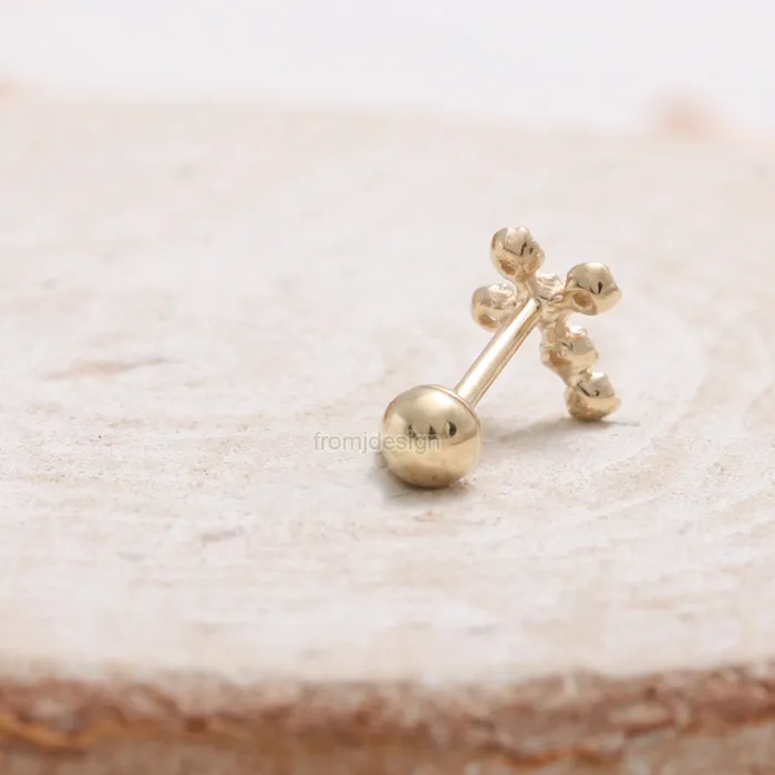Diamond Cross Ear Piercing from J Shop Earrings