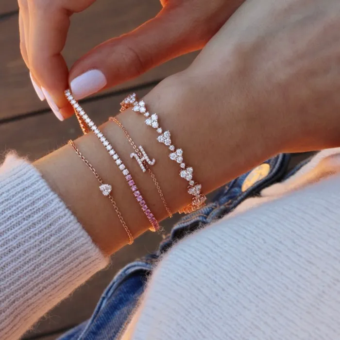 DIAMOND INITIAL BRACELET anitako Bracelets