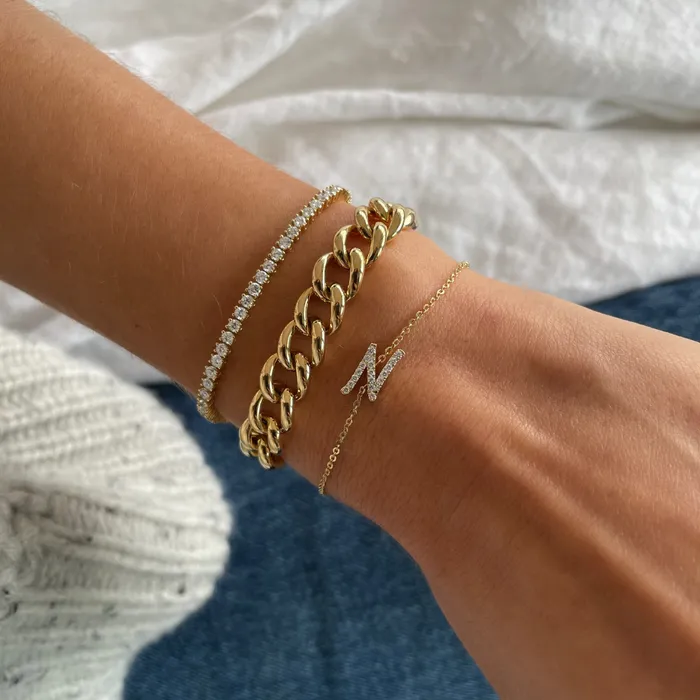 DIAMOND INITIAL BRACELET anitako Bracelets