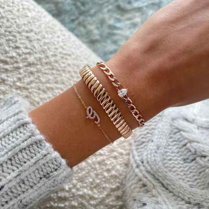 DIAMOND INITIAL BRACELET anitako Bracelets