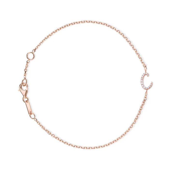 DIAMOND INITIAL BRACELET anitako Bracelets
