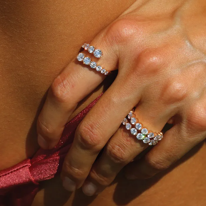 DIAMOND TWIST RING anitako Rings