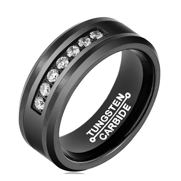 Divine Inspiration Styles ATOP Design Mens Fashion Stylish Black Tungsten Luxury Statement Ring Rings Divine Inspiration Styles ATOP Design Mens Fashion Stylish Black Tungsten Luxury Statement Ring Rings