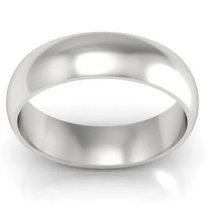 Domed Wedding Band in 18k 6mm deBebians Rings