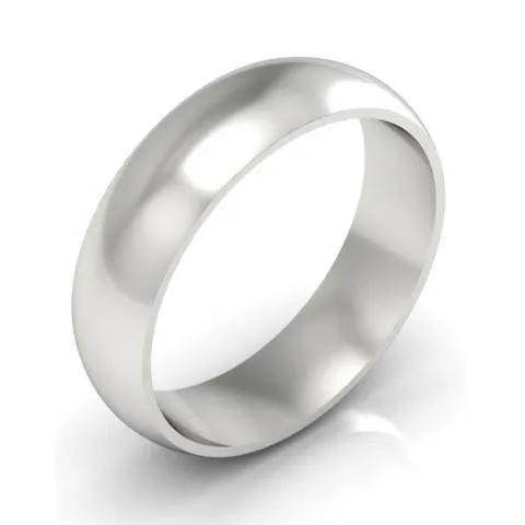 Domed Wedding Band in 18k 6mm deBebians Rings