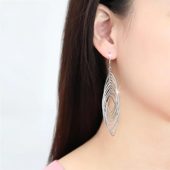 Earrings Alamode TK3500 High polished no plating Stainless Steel Earrings with No Stone