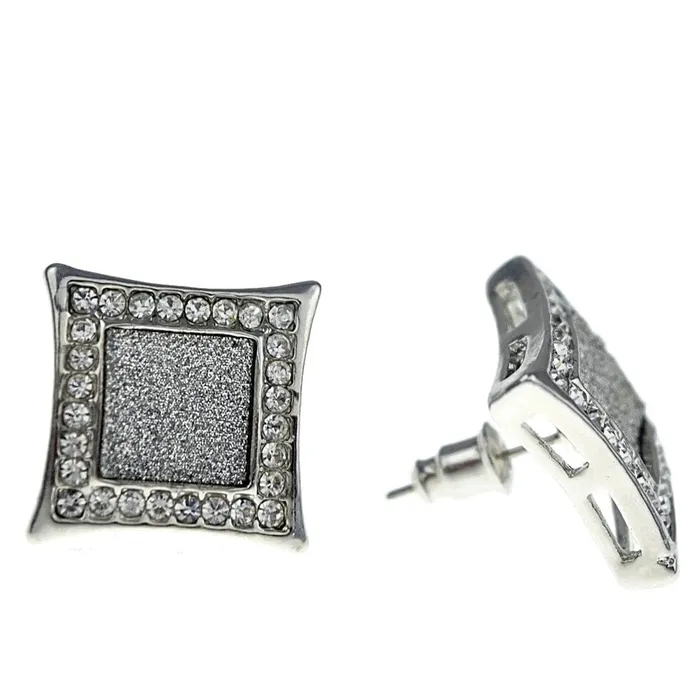Earrings Bling Cartel Admin Kite Glitter Silver Earrings 17MM