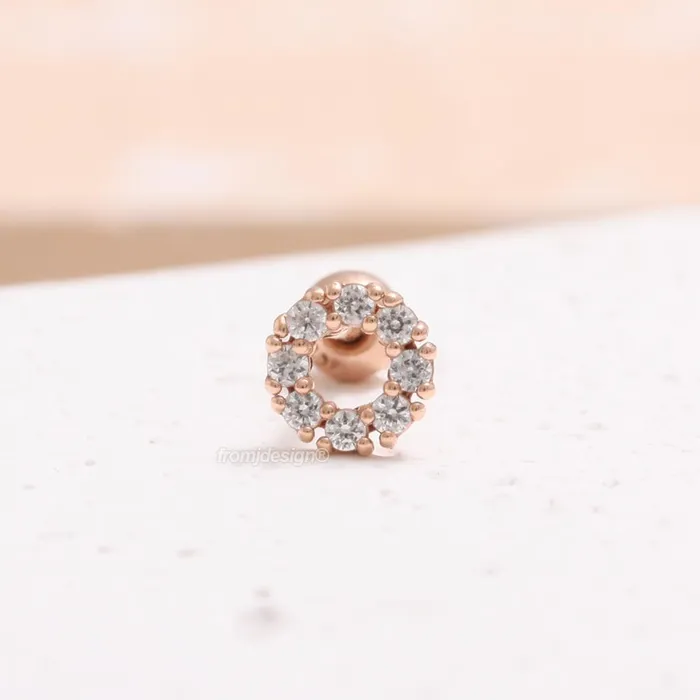 Earrings from J Shop Diamond Open Circle Ear Piercing
