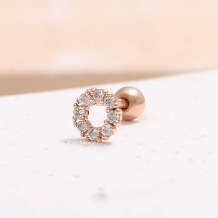 Earrings from J Shop Diamond Open Circle Ear Piercing