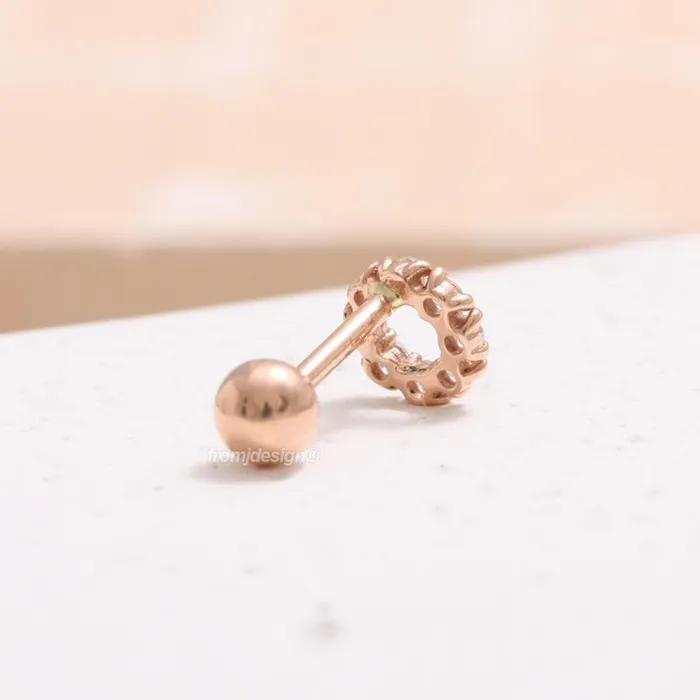 Earrings from J Shop Diamond Open Circle Ear Piercing