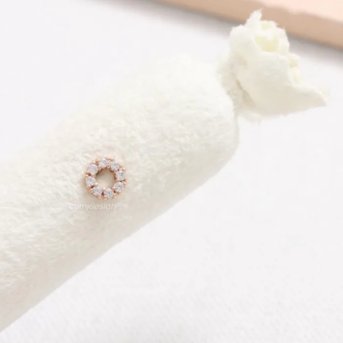 Earrings from J Shop Diamond Open Circle Ear Piercing