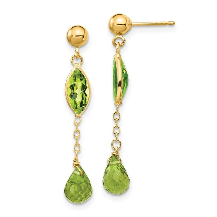 Earrings Jewelry 14K Peridot Post Earrings