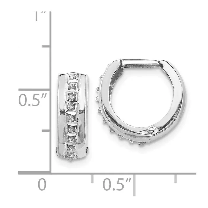 Earrings Jewelry 14k White Gold Diamond Fascination Round Huggy Hoop Earrings Earrings Jewelry 14k White Gold Diamond Fascination Round Huggy Hoop Earrings