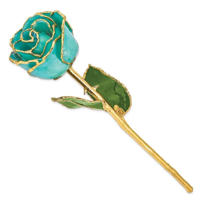 Earrings Jewelry Lacquer Dipped Gold Trim Aqua Green Opalescent Rose Earrings Jewelry Lacquer Dipped Gold Trim Aqua Green Opalescent Rose
