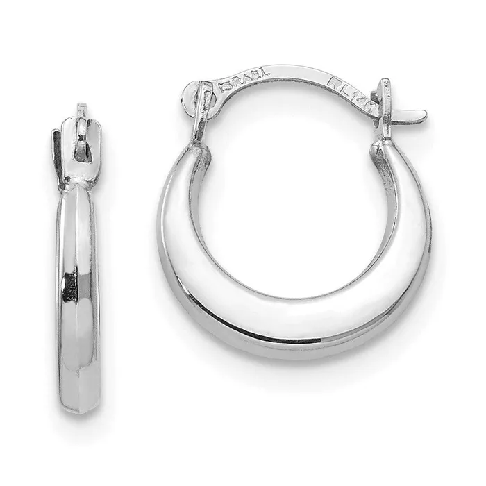 Earrings Jewelry Madi K Kids 14k White Gold 170mm Hoop Earrings