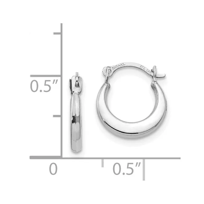 Earrings Jewelry Madi K Kids 14k White Gold 170mm Hoop Earrings Earrings Jewelry Madi K Kids 14k White Gold 170mm Hoop Earrings