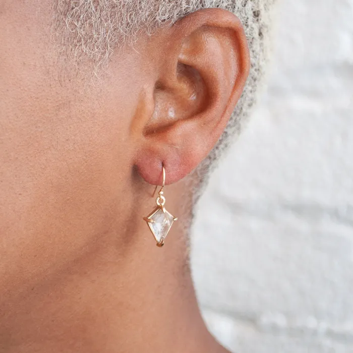 Earrings Lauren Wolf Jewelry Large Yellow Quartz Kite Drop Earrings