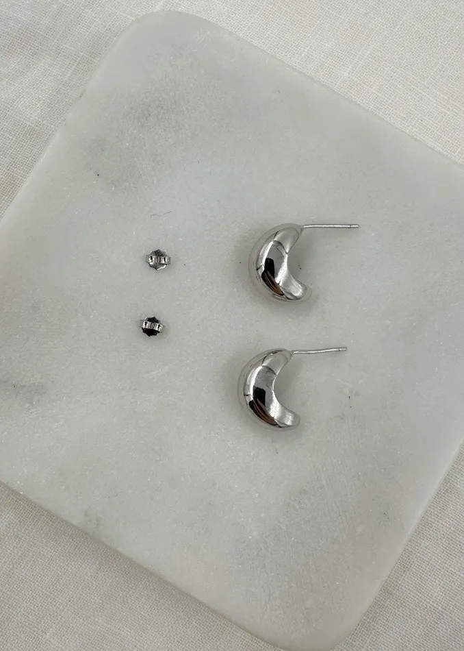 Earrings Lisse Hoop Silver Bella Wren Jewelry