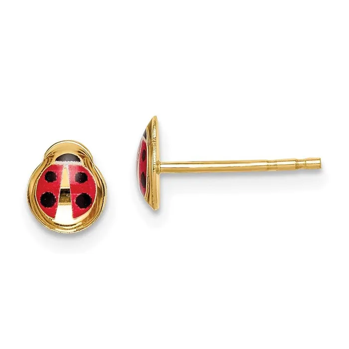 Earrings Madi K Kids 14k Enamel Ladybug Post Earrings Jewelry