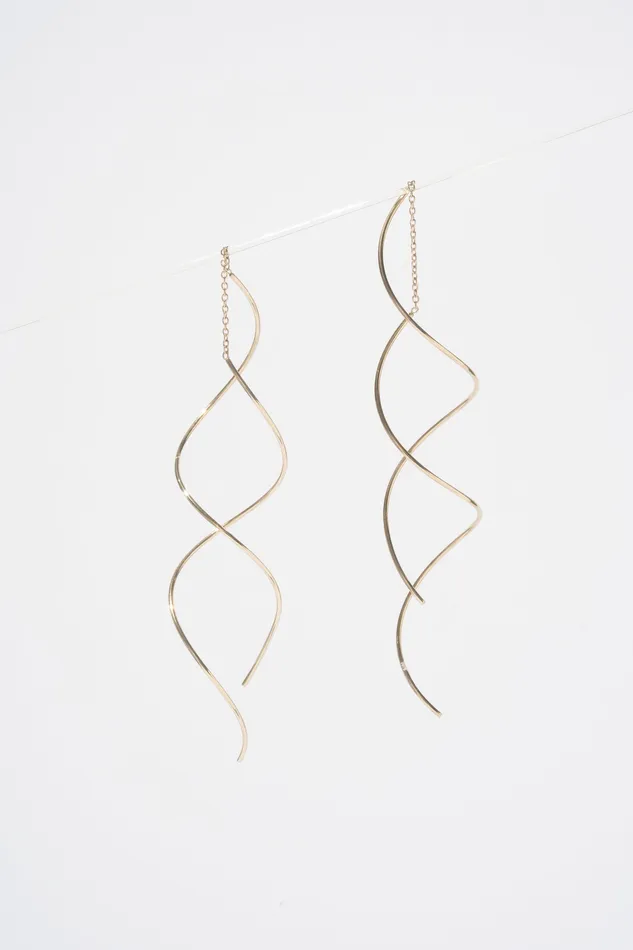 Earrings READYMADE Wavelength Threader Earrings Pair