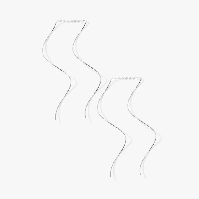 Earrings READYMADE Wavelength Threader Earrings Pair