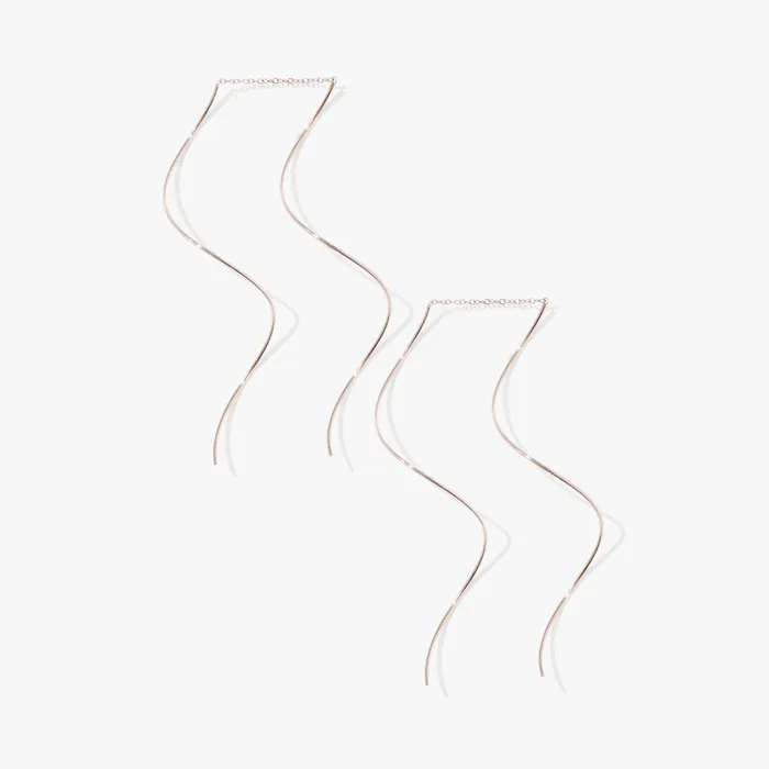 Earrings READYMADE Wavelength Threader Earrings Pair