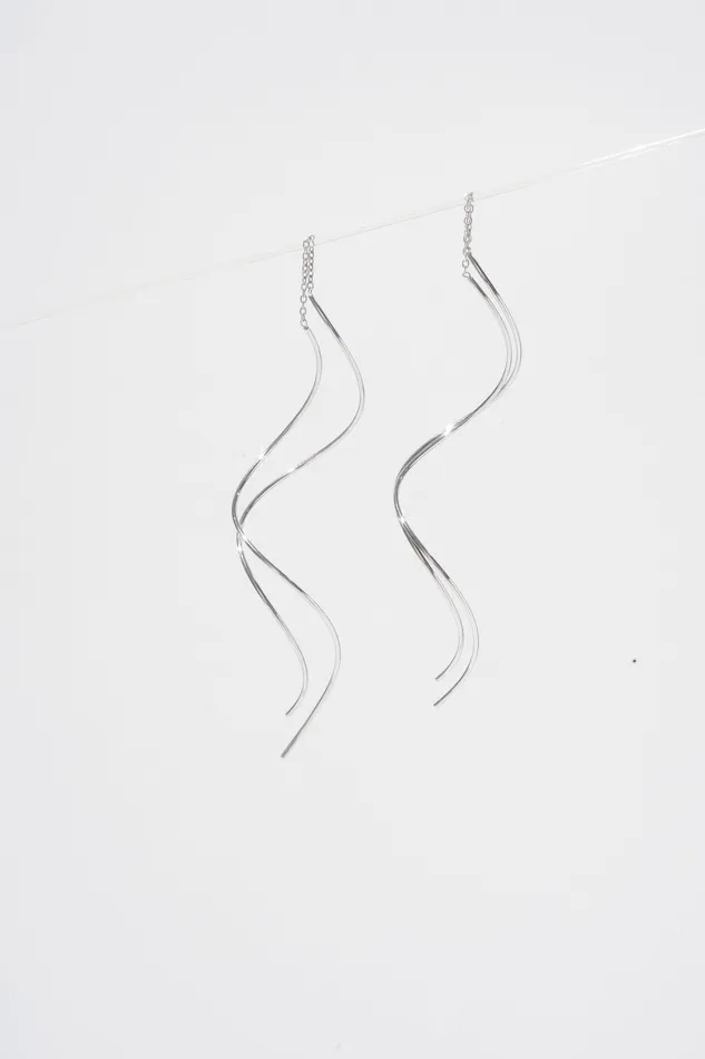 Earrings READYMADE Wavelength Threader Earrings Pair