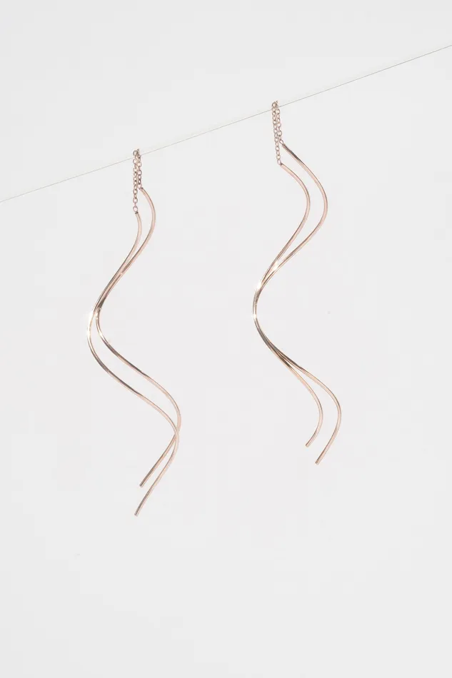 Earrings READYMADE Wavelength Threader Earrings Pair