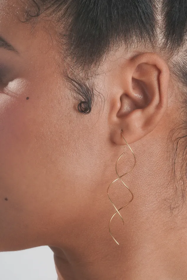 Earrings READYMADE Wavelength Threader Earrings Pair