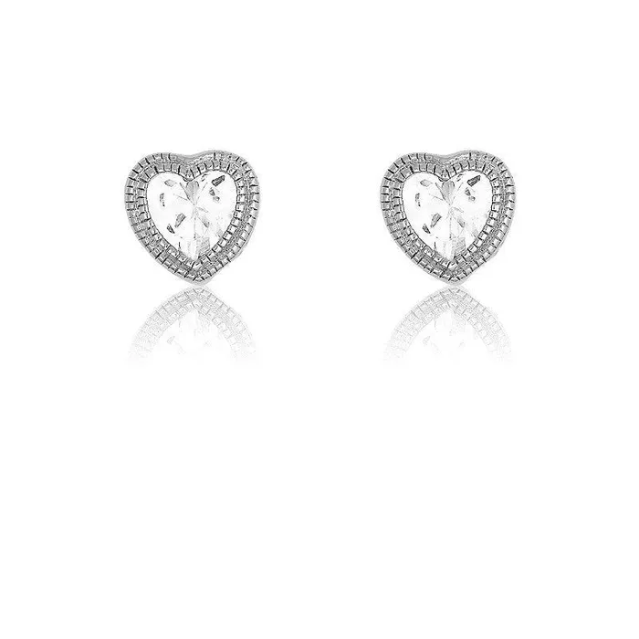 Earrings Sterling Silver Tear Shape Cutouts Edge Earrings Classic