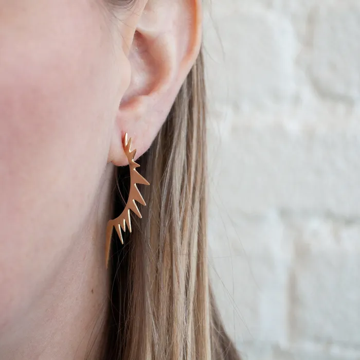 Earrings T Kahres Solar Flare Half Hoop Earrings