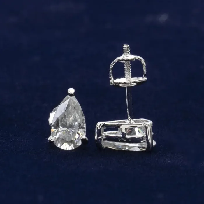 Earrings VVS Jewelry Oval Cut 925 Sterling Silver Moissanite Earrings