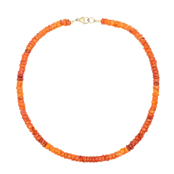 Earthly Abundance Necklaces Carnelian Heishi Necklace